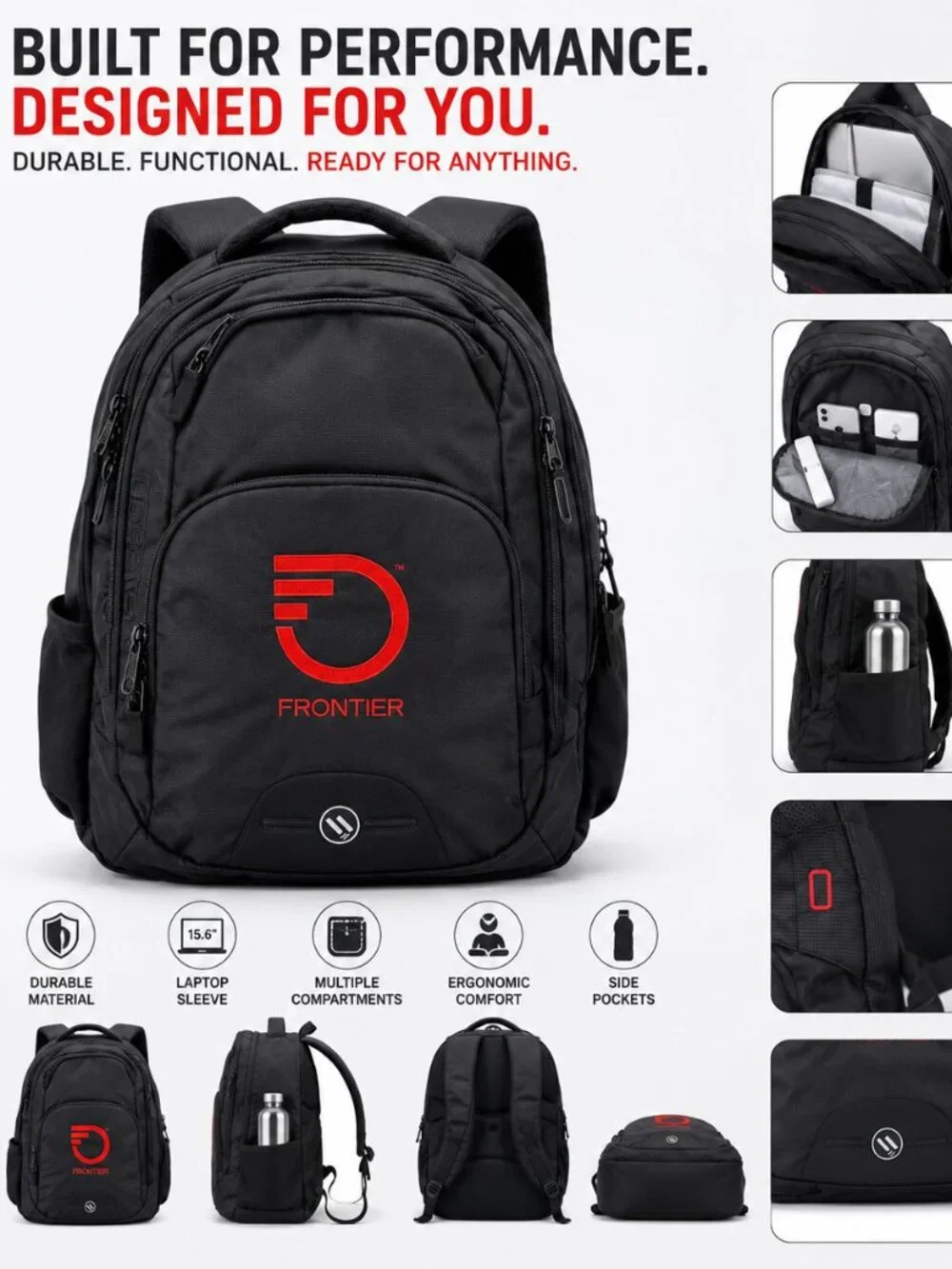 Black Frontier Travel Backpack